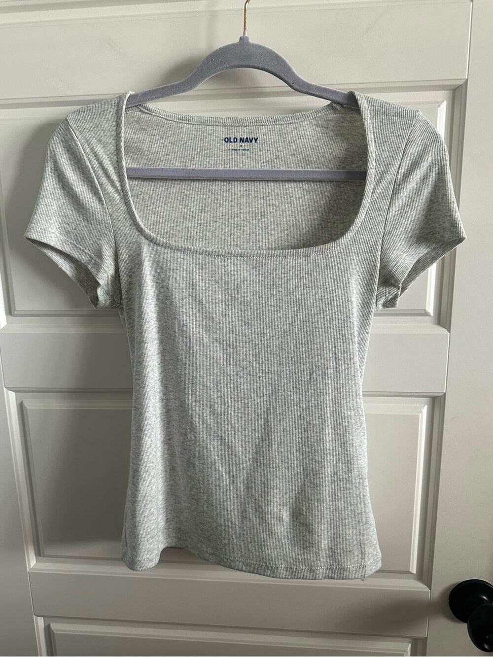 Old Navy Small Square Neck Stretchy Fitted Top Women’s Y2K Basic Shirt